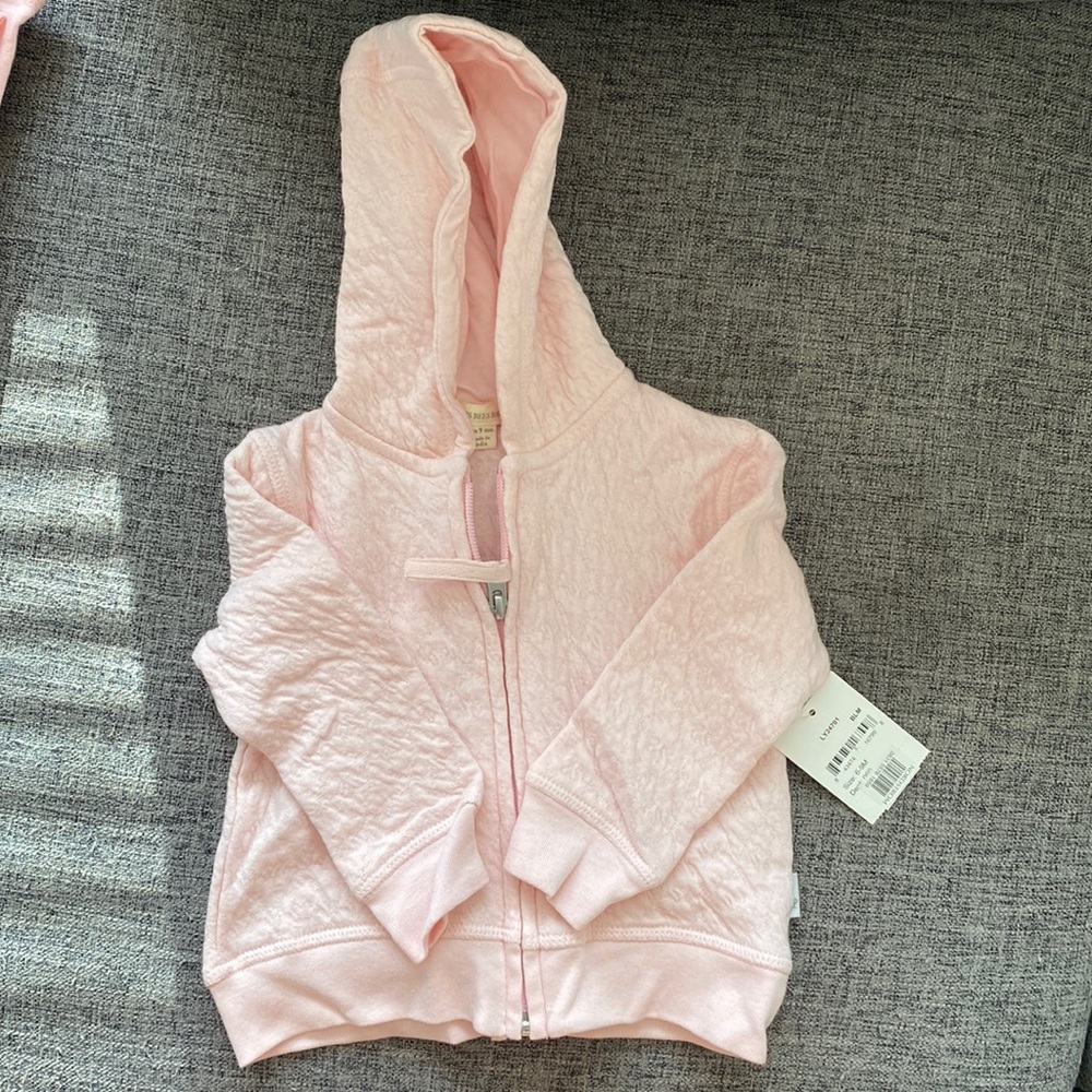 Pink Burt's Bees Baby Jacket Organic Cotton